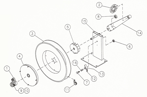 HOSELINK 3557-CH Metal Hose Reel Cart User Manual